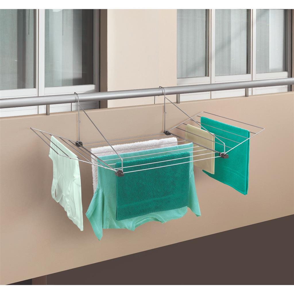 Tomado Metaltex Hanging Drying Rack Tilburg 12 M Silver Grey