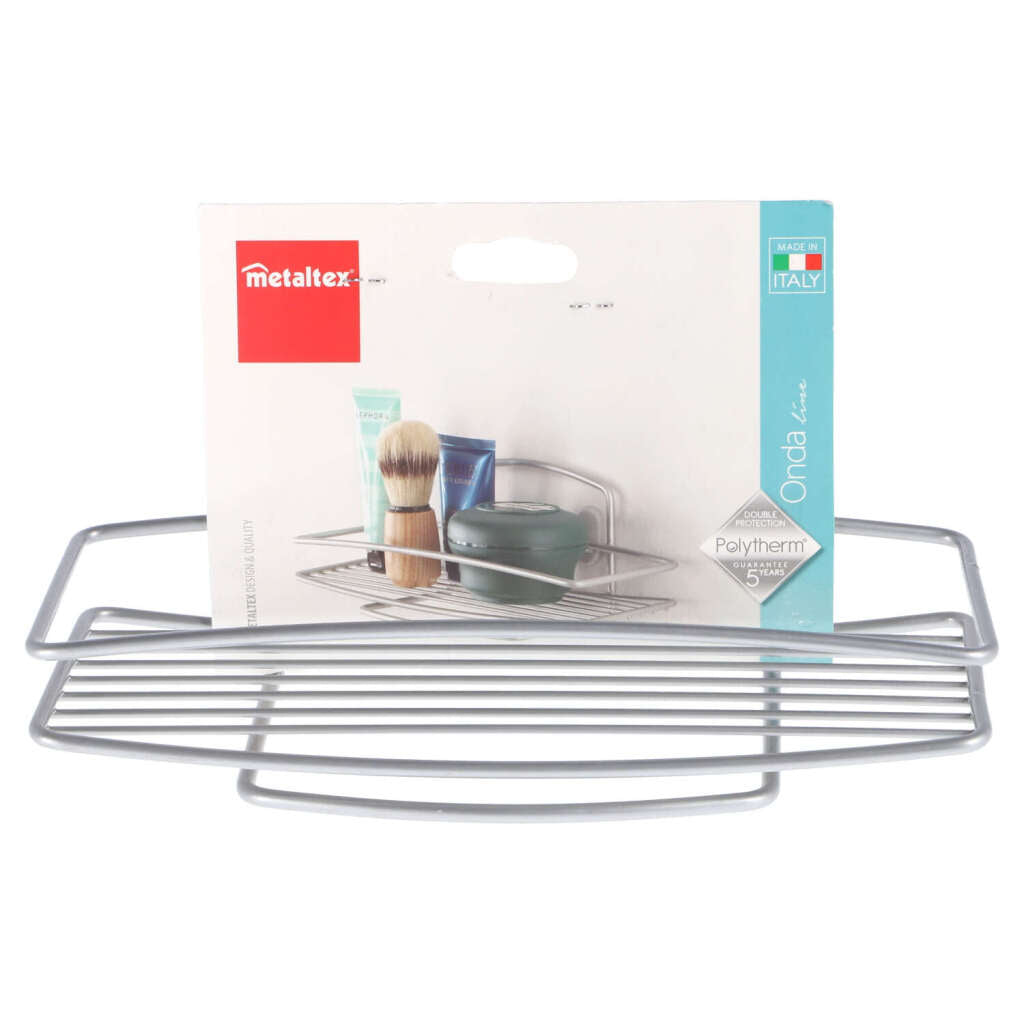 Metaltex Onda Bathroom Rack Silver 26x11x11 cm