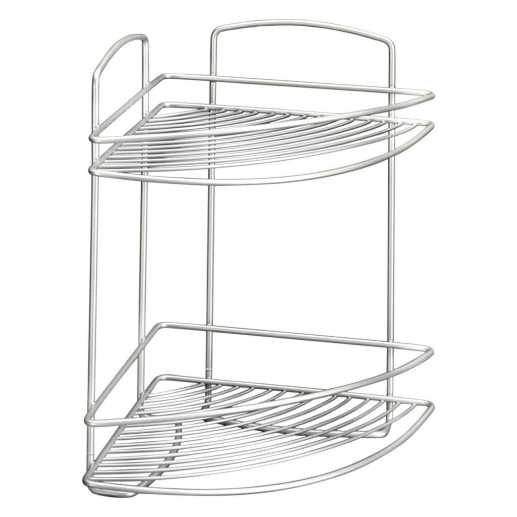 Metaltex Onda Bathroom Corner Rack 2 Tiers 22x22x35 cm Silver