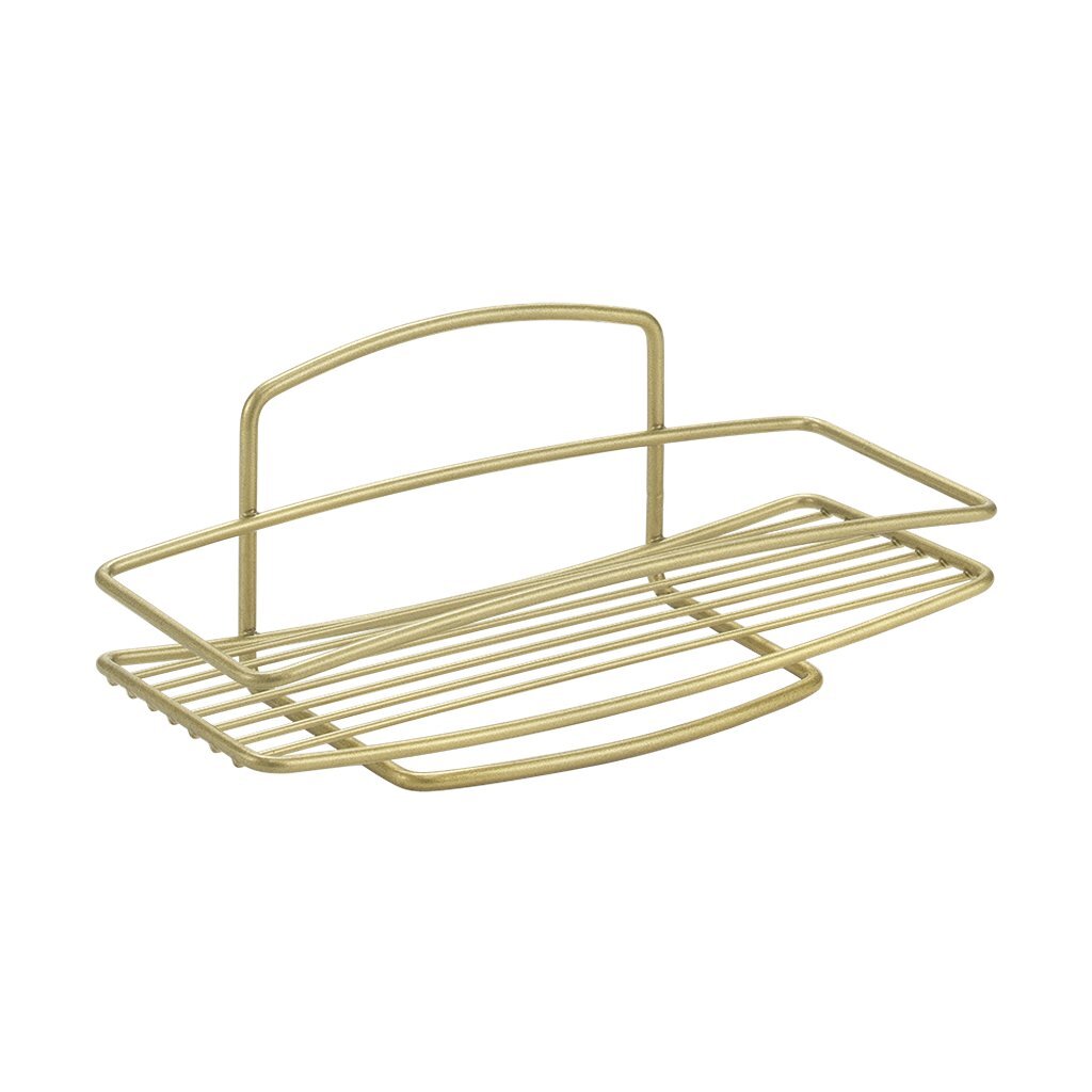 Metaltex Onda Bathroom Rack 26x11x11 cm - Gold - Wall-Mounted or Freestanding