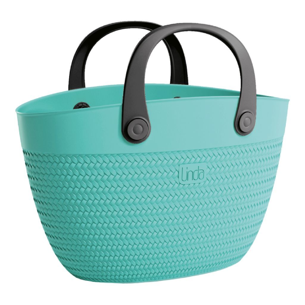 Linda Bag Beach 50x41 cm Turquoise/Black for Beach Day