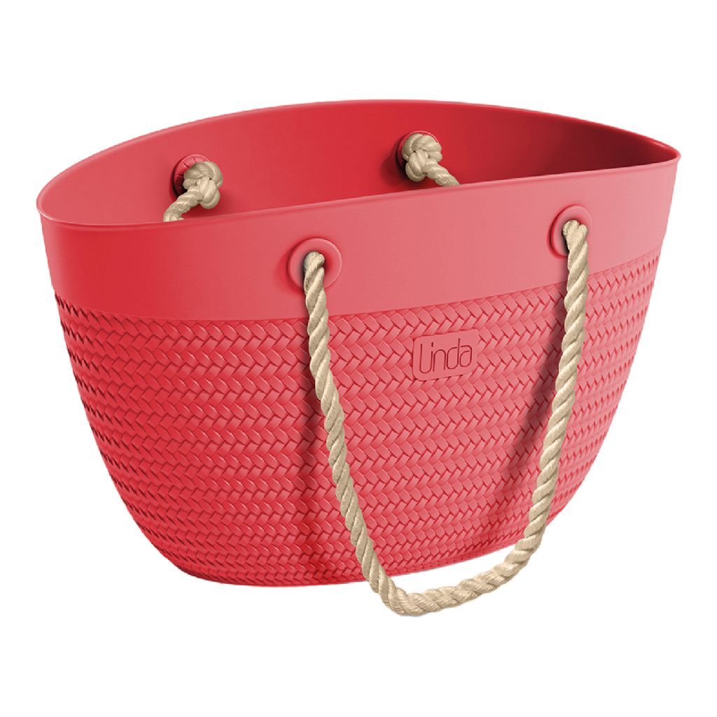 Linda Sea Bag with Rope Handles 50x41 cm Red