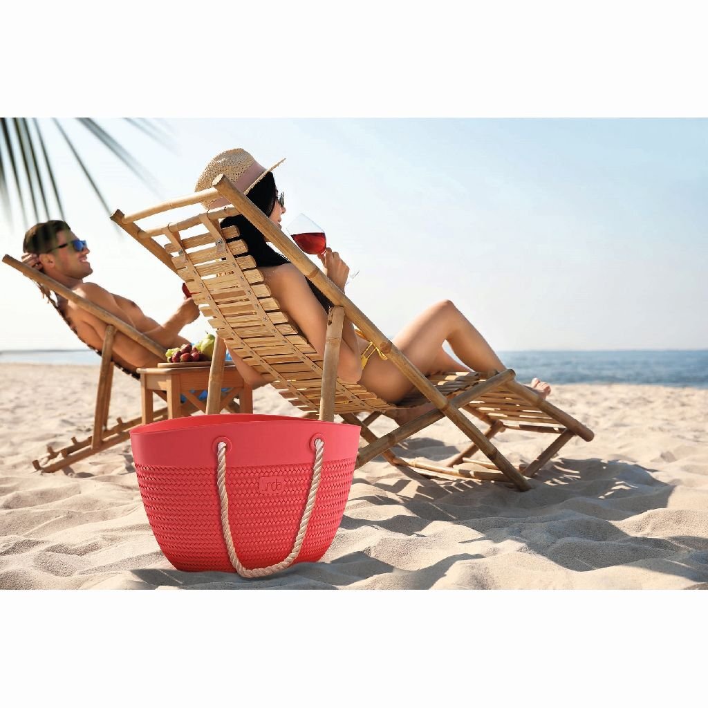 Linda Sea Bag with Rope Handles 50x41 cm Red