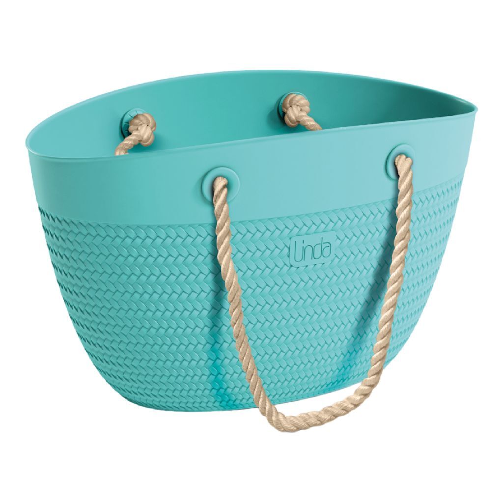 Linda Sea Bag with Rope Handles 50x41 cm Turquoise