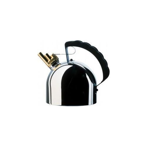 Alessi | Water Kettle 9091 FM - Ø 16.5 cm Stainless Steel With Steel Base - Polished Finish | Silver afbeelding 1