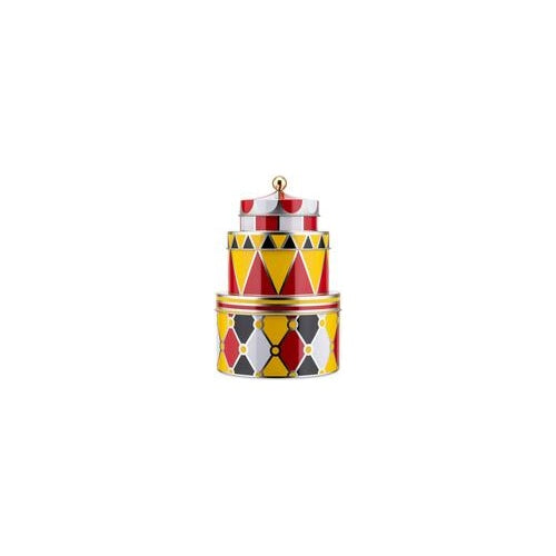 Alessi MW31S3 Stapelbare Aufbewahrungsbox aus Weissblech mit Dekor, 3 tlg (MW31S3) afbeelding 1