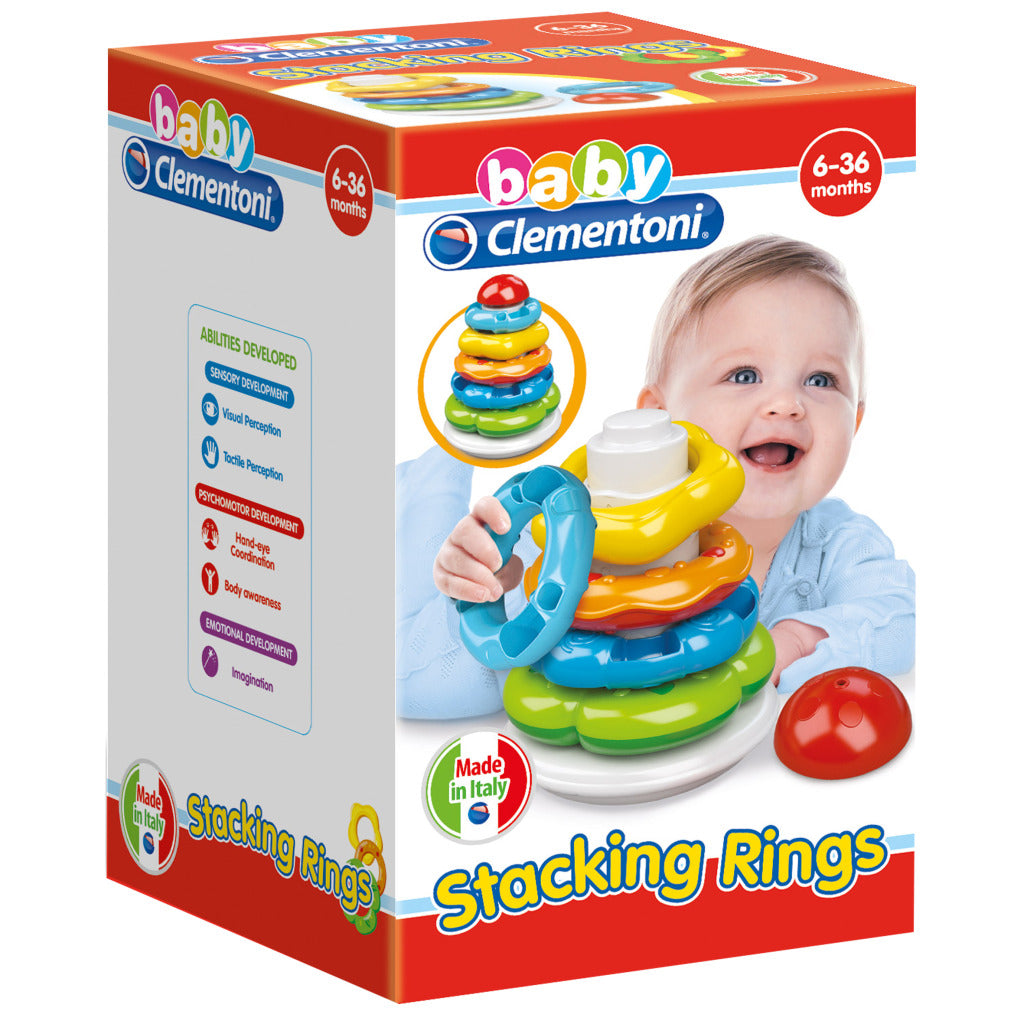 Clementoni Stacking Rings Educational Toy - For Ages 6 to 36 Months