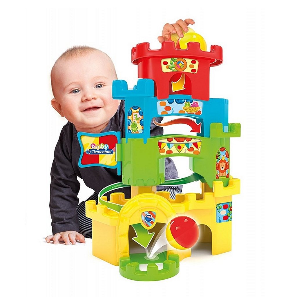 Clementoni Baby Stacking Tower - Castle with Ball Track + Ball