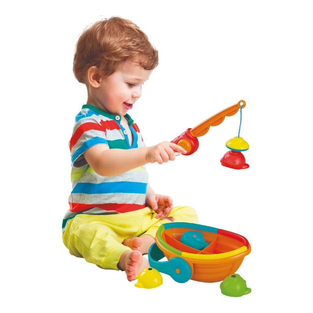 Clementoni Baby Colour Fishing Game - 4 Fish, Magnetic Rod - Educational Toy