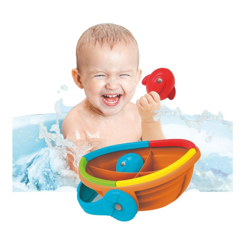 Clementoni Baby Colour Fishing Game - 4 Fish, Magnetic Rod - Educational Toy