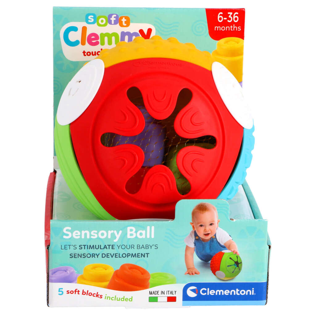 Clementoni Soft Clemmy Sensory Ball with Colorful Segments for Ages 6 Months+