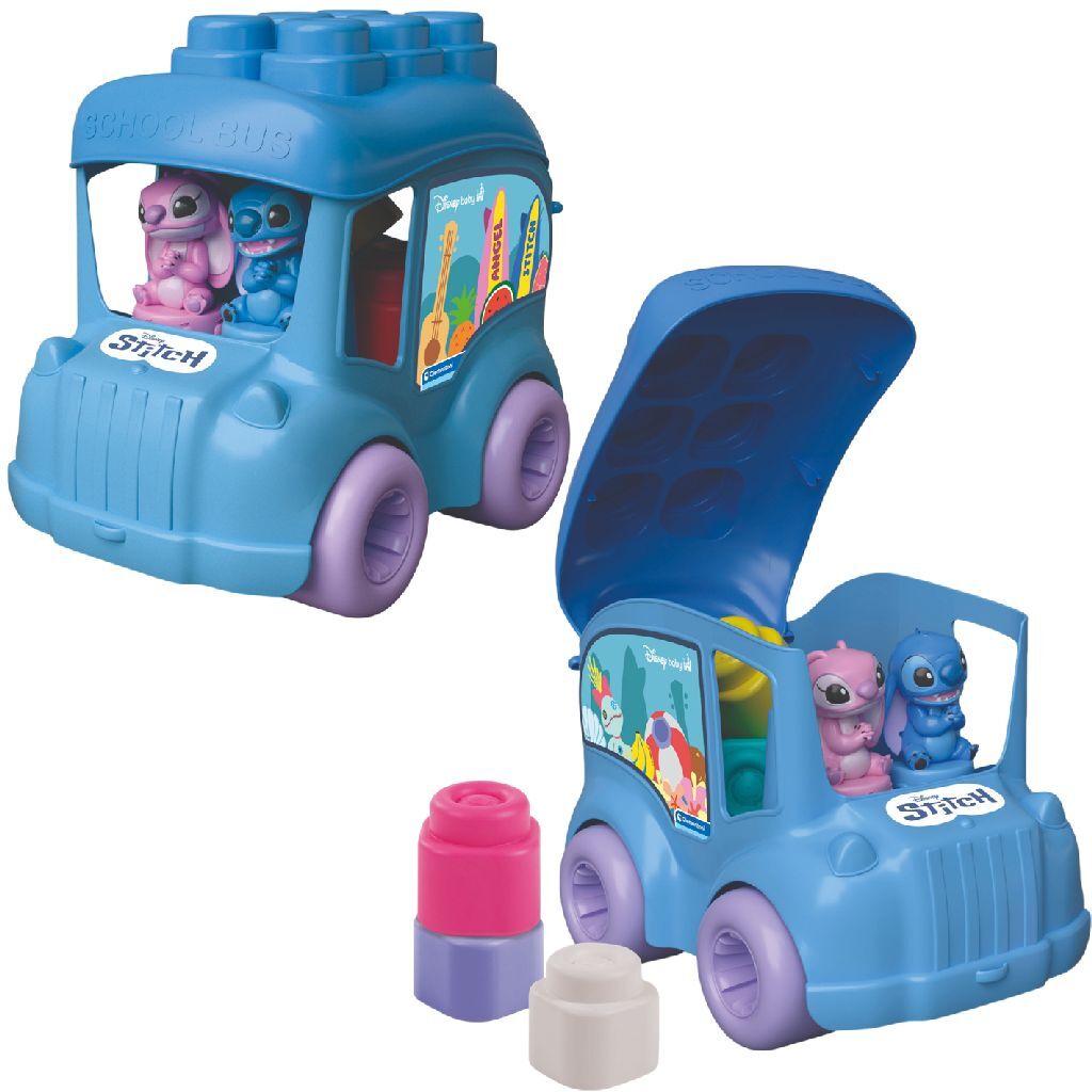 Clementoni Clemmy Disney Stitch School Bus - 2-in-1 Playset with Characters