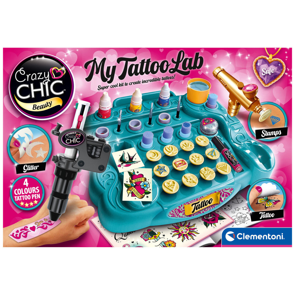 Clementoni Crazy Chic Tattoo Studio for Creative Kids