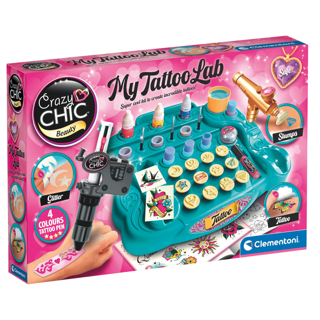 Clementoni Crazy Chic Tattoo Studio for Creative Kids