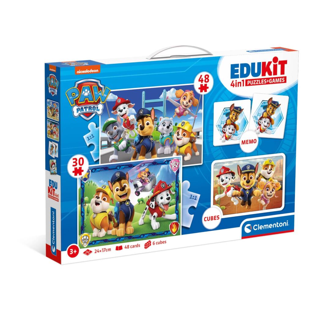 Clementoni Edukit 4in1 Paw Patrol Game for Children Age 3+
