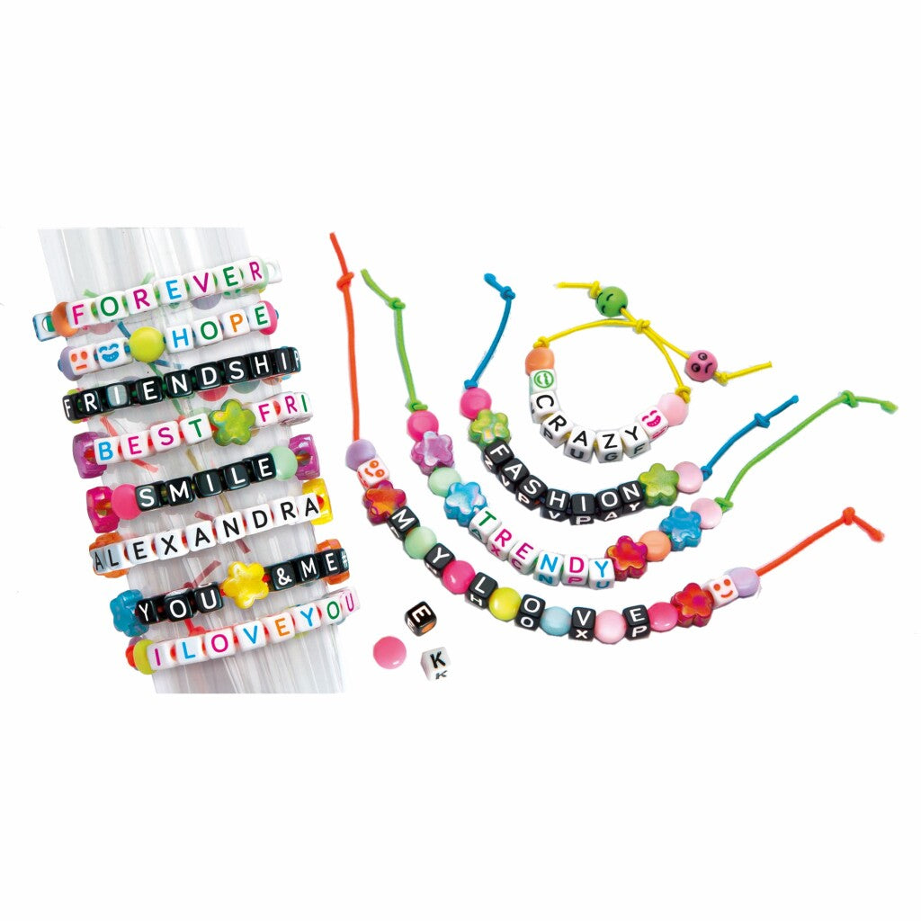 Clementoni Crazy Chic Message Bracelets - Craft Set for Ages 7+