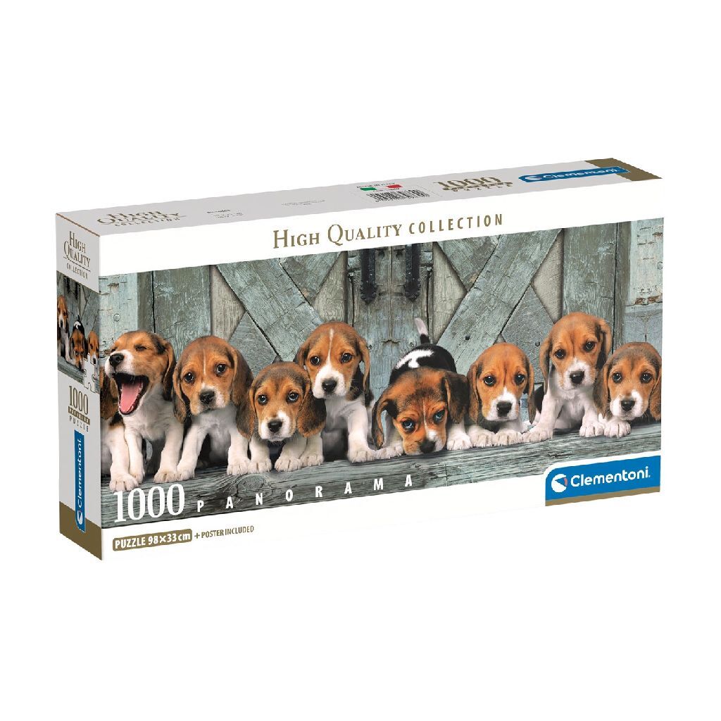 Clementoni Panorama Puzzle Beagles 1000 Pieces 98 x 33 cm