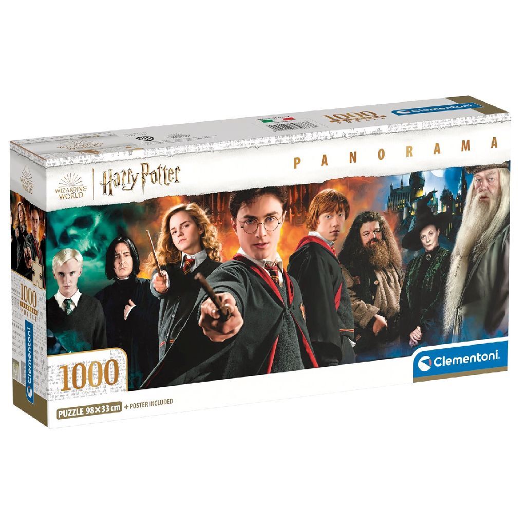 Clementoni Panorama Puzzle Harry Potter 1000 Pieces + Poster 98x33 cm