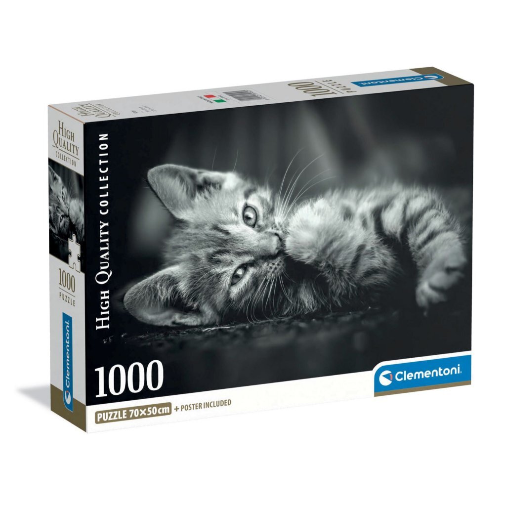 Clementoni High Quality Collection Kitten Puzzle 1000 Pieces + Poster