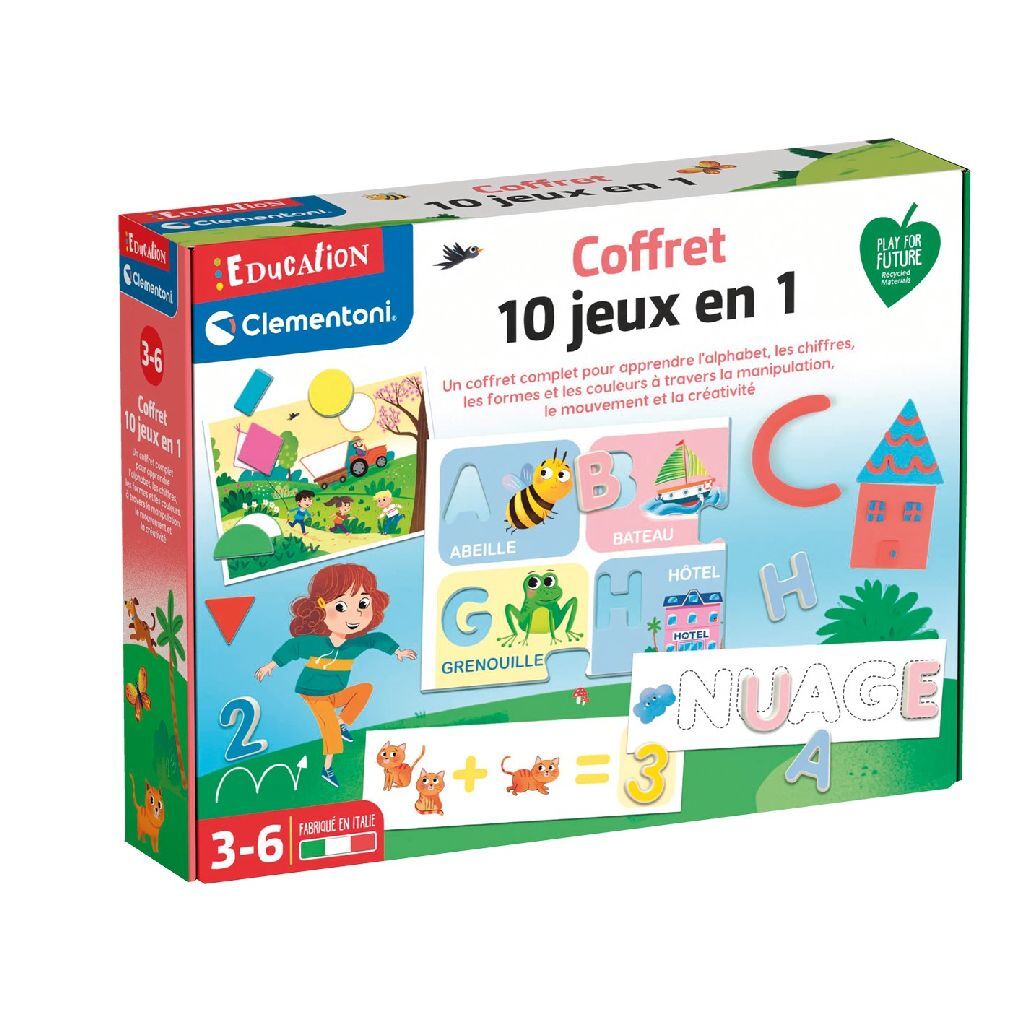Clementoni Education 10-in-1 Games - Fun Learning for Kids