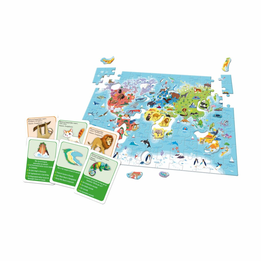 Clementoni Discover the World Animal Game - Puzzle and Activities for Ages 6+