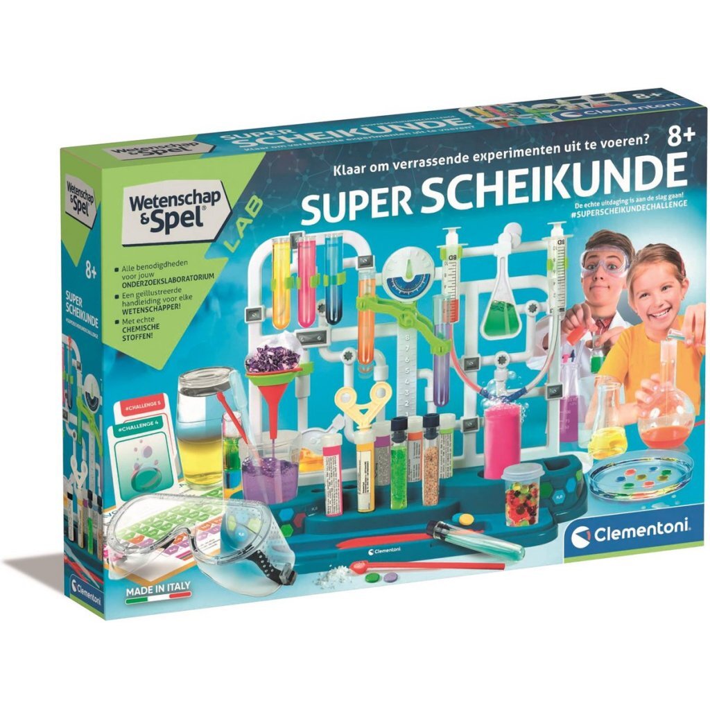 Clementoni Science and Play Super Chemistry - 80 Experiments for Ages 8+