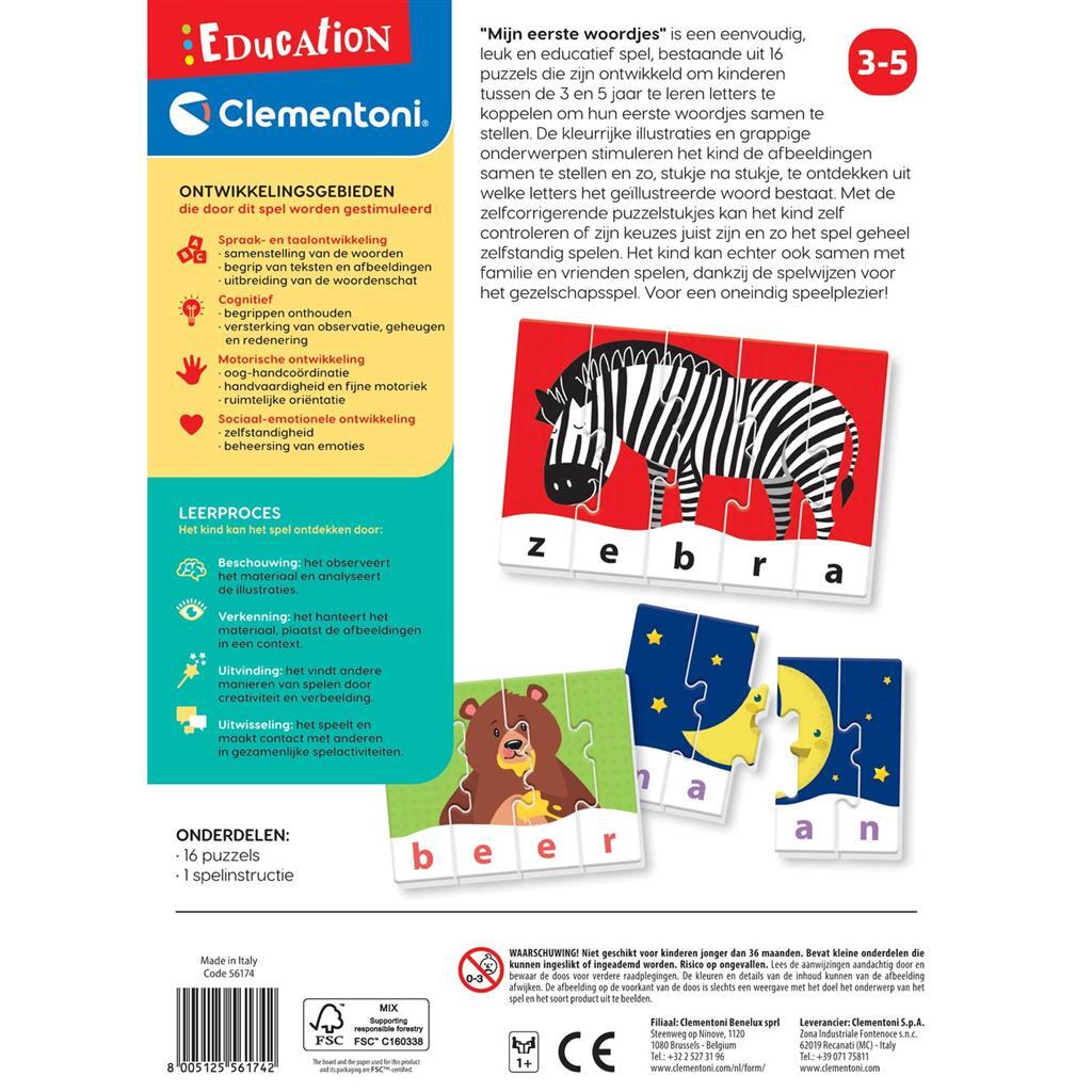 Clementoni Education My First Words Educational Game for Ages 3-5