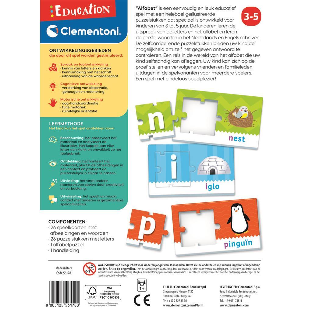 Clementoni Learn the Alphabet Educational Game for Ages 3-5