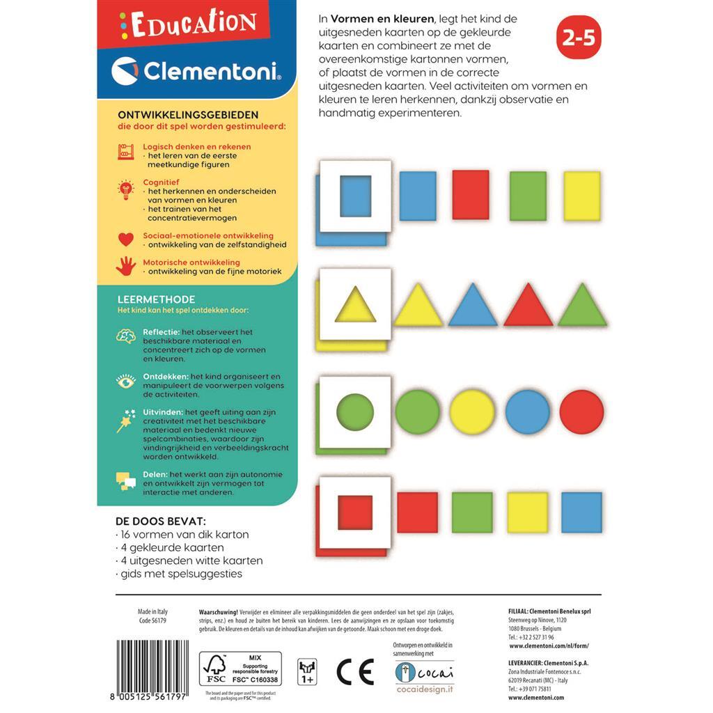 Clementoni Education Shapes and Colors Educational Game for Ages 2-5