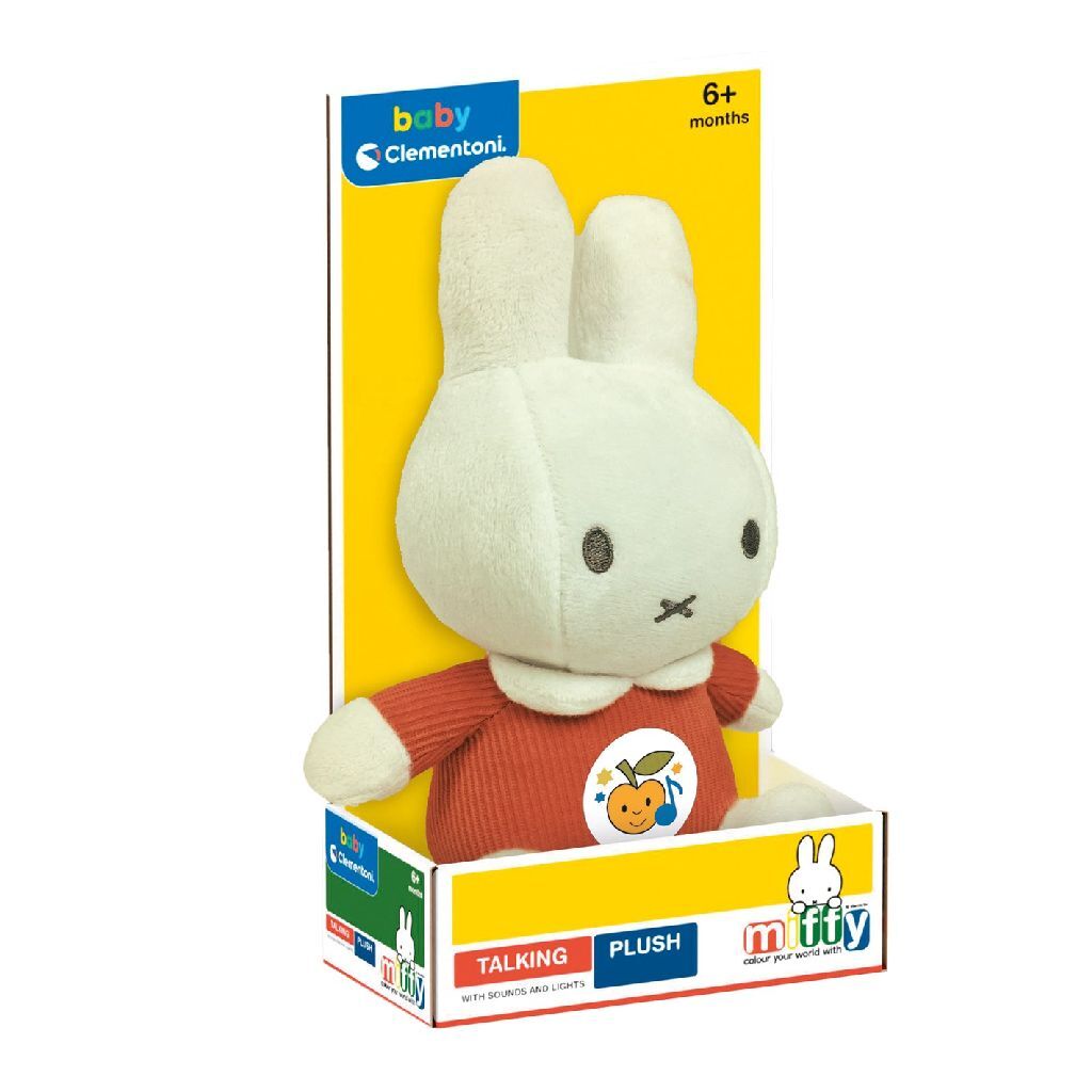 Clementoni Baby Miffy Talking Plush Toy - Interactive Fun for Babies