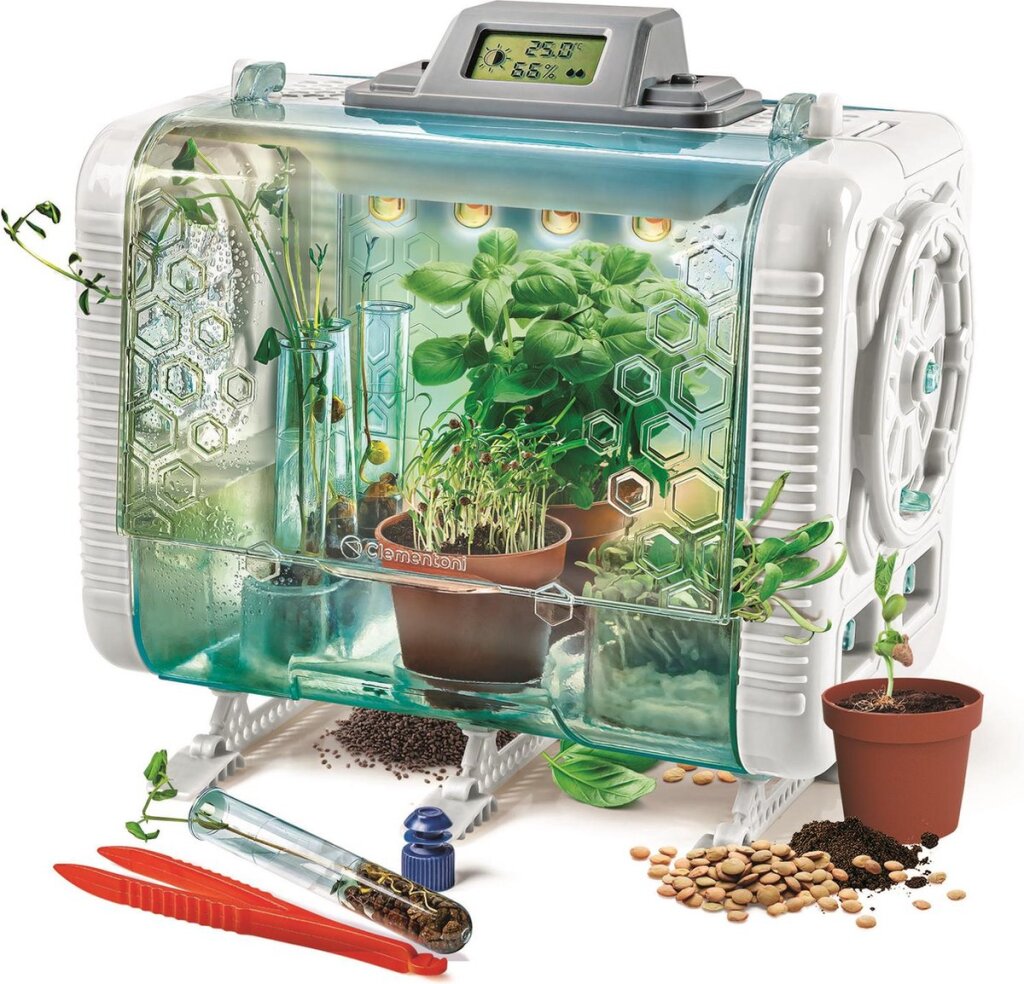 Clementoni Science Greenhouse Kit with Temperature Meter for Ages 8 and Up