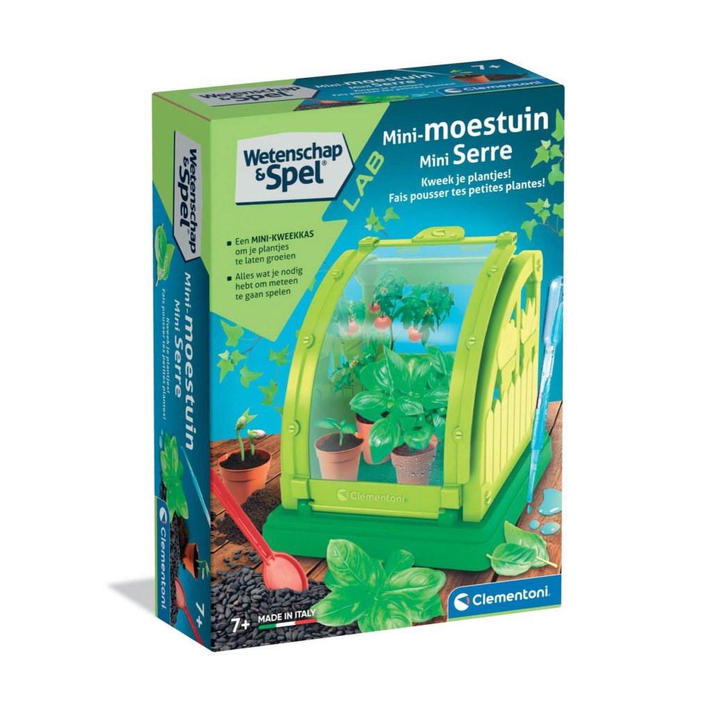 Clementoni Mini Greenhouse Experiment Kit for Ages 7+, 21 x 15 x 5 cm