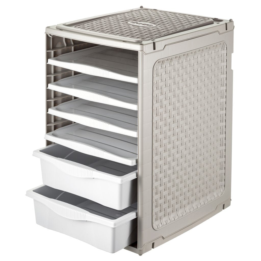 Bama Ri,ordino Storage System 34x41x53 cm Taupe/White