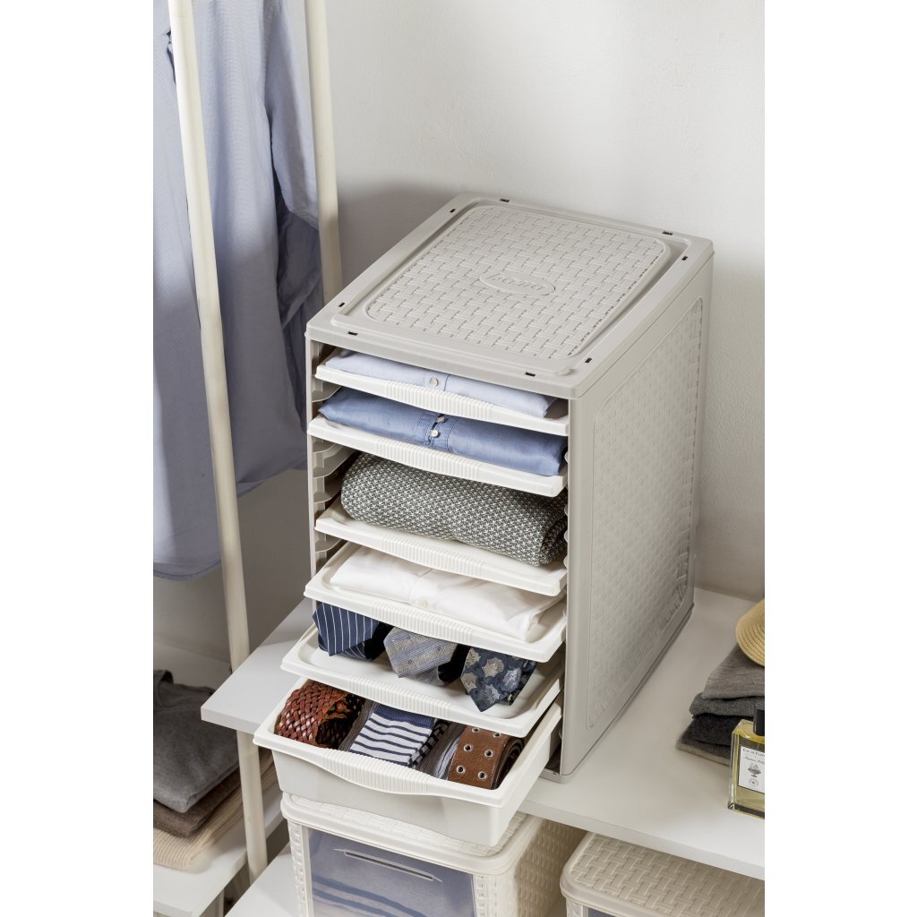 Bama Ri,ordino Storage System 34x41x53 cm Taupe/White