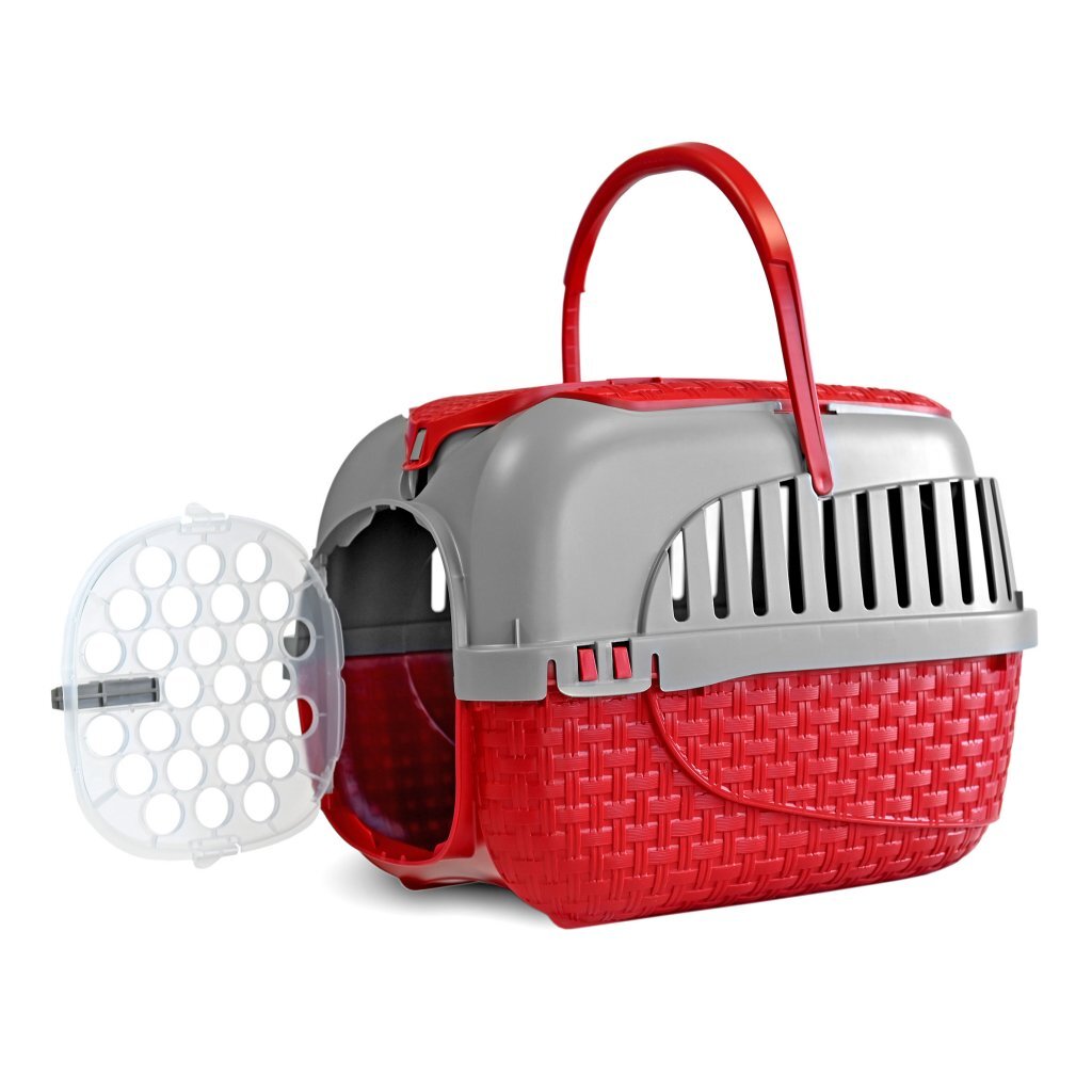 Bama Pet Transport Box 52x33x34 cm Red/Silver