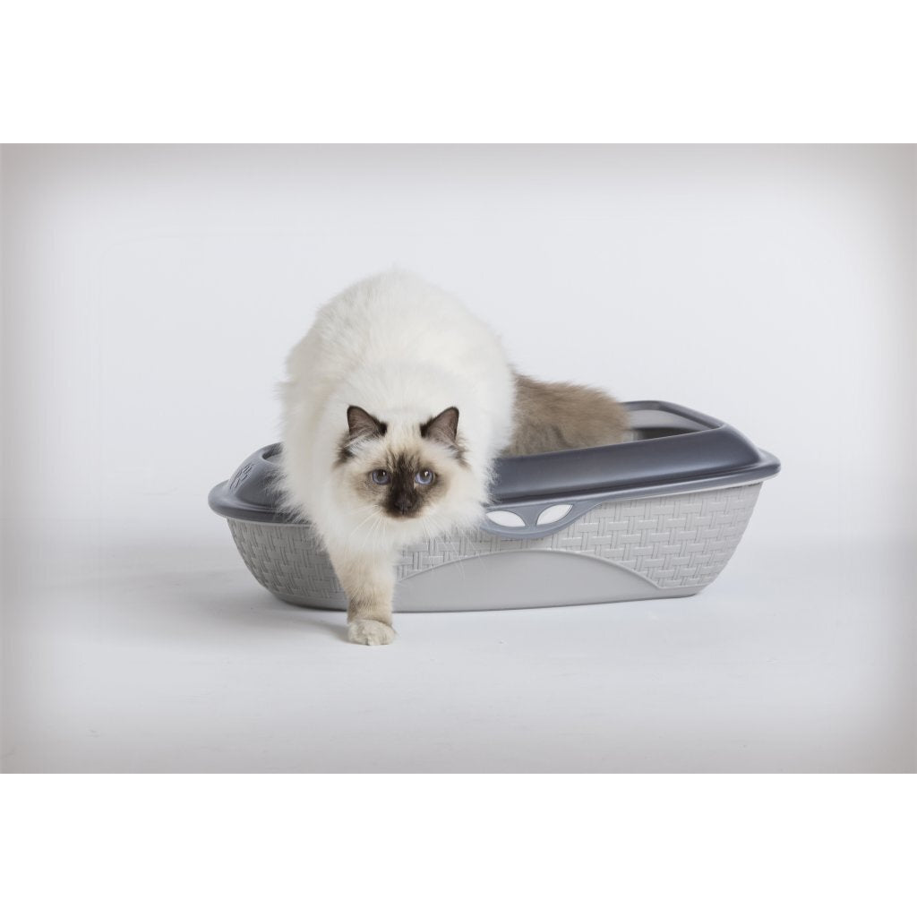 Bama Pet Cat Litter Box 59.5x40.3x17.9 cm Grey