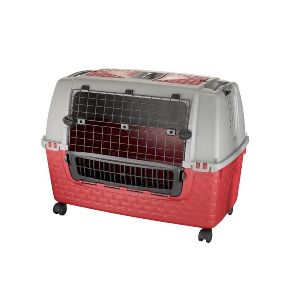 Bama Pet Transport Box with Wheels 88x52x60 cm Red/Grey
