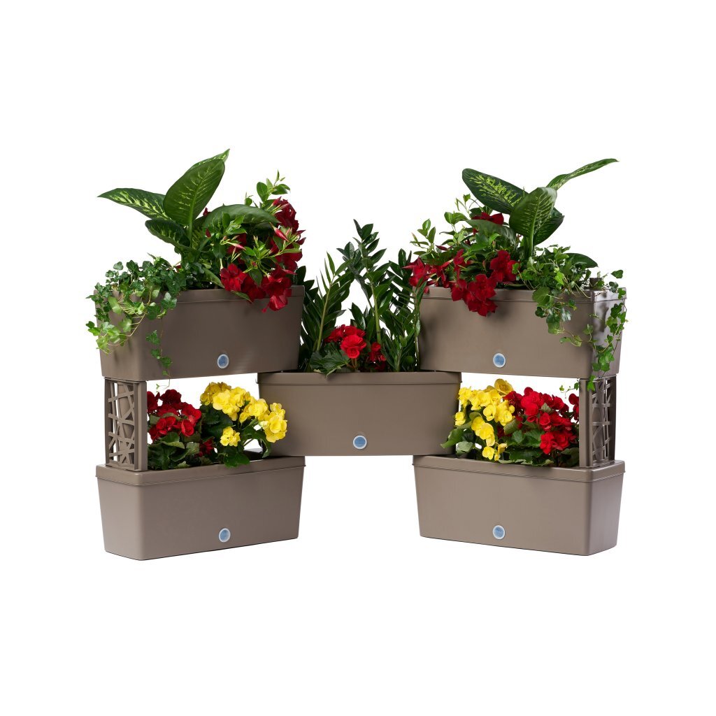 Bama Brick Connectable Planters 75 L 59x23x27 cm Taupe