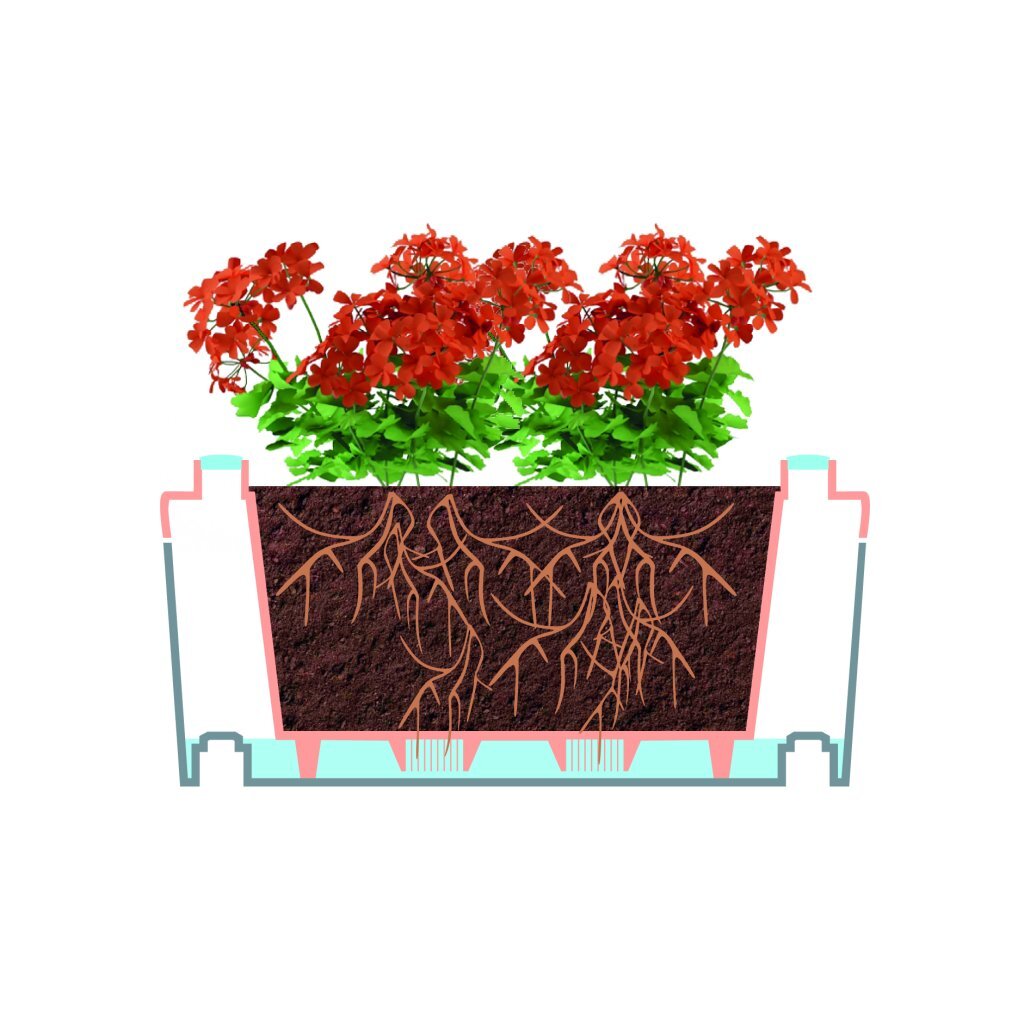 Bama Brick Connectable Planters 75 L 59x23x27 cm Taupe