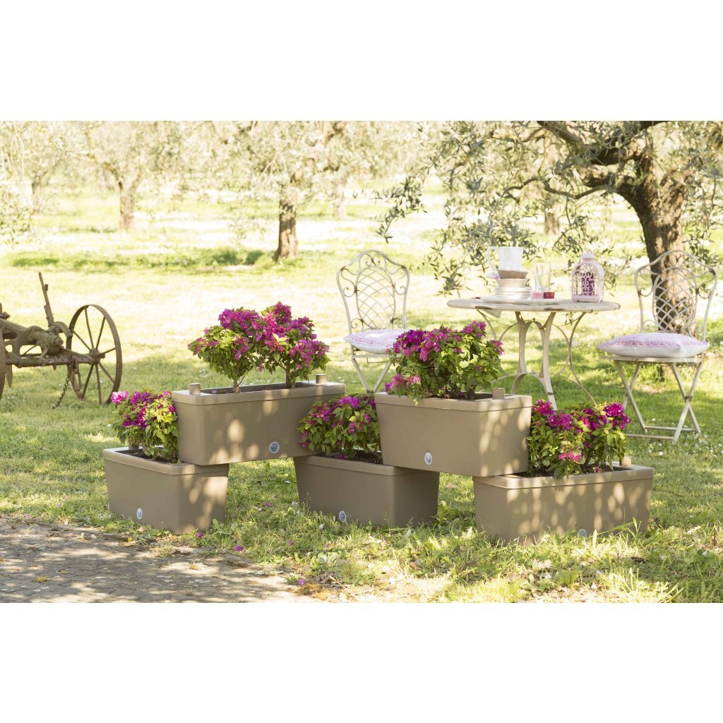 Bama Brick Connectable Planters 75 L 59x23x27 cm Taupe