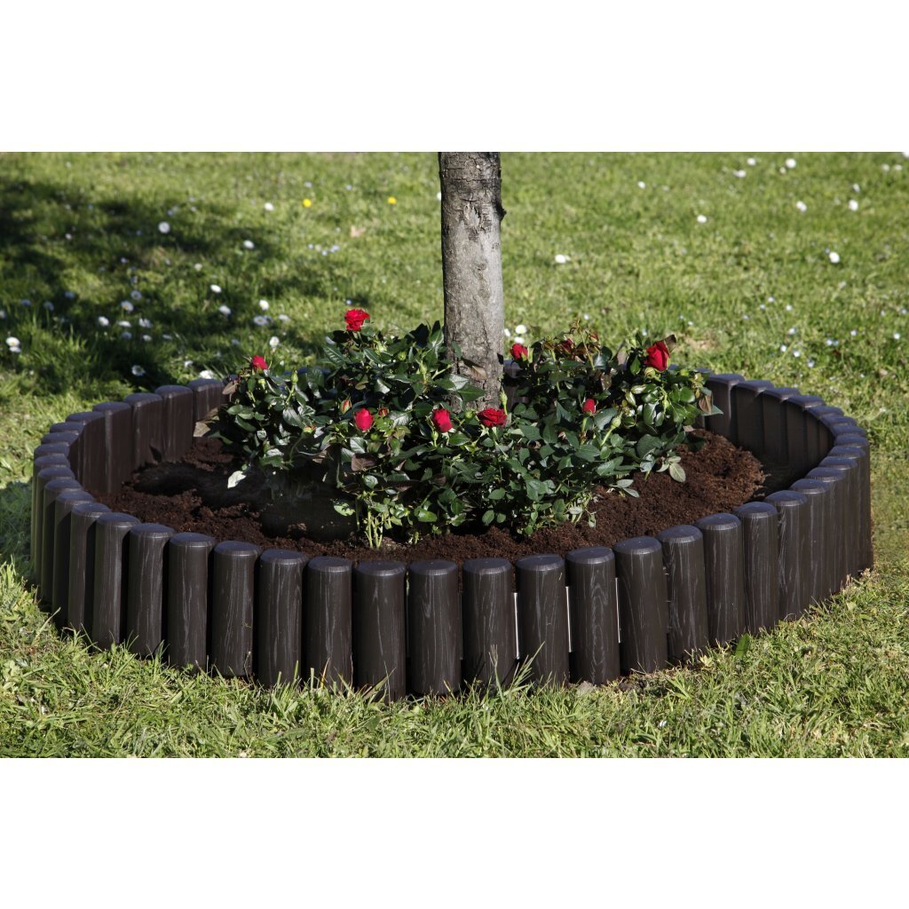 Bama Garden Modular Edging Imitation Wood 38.5x15 cm 6 Pieces Brown