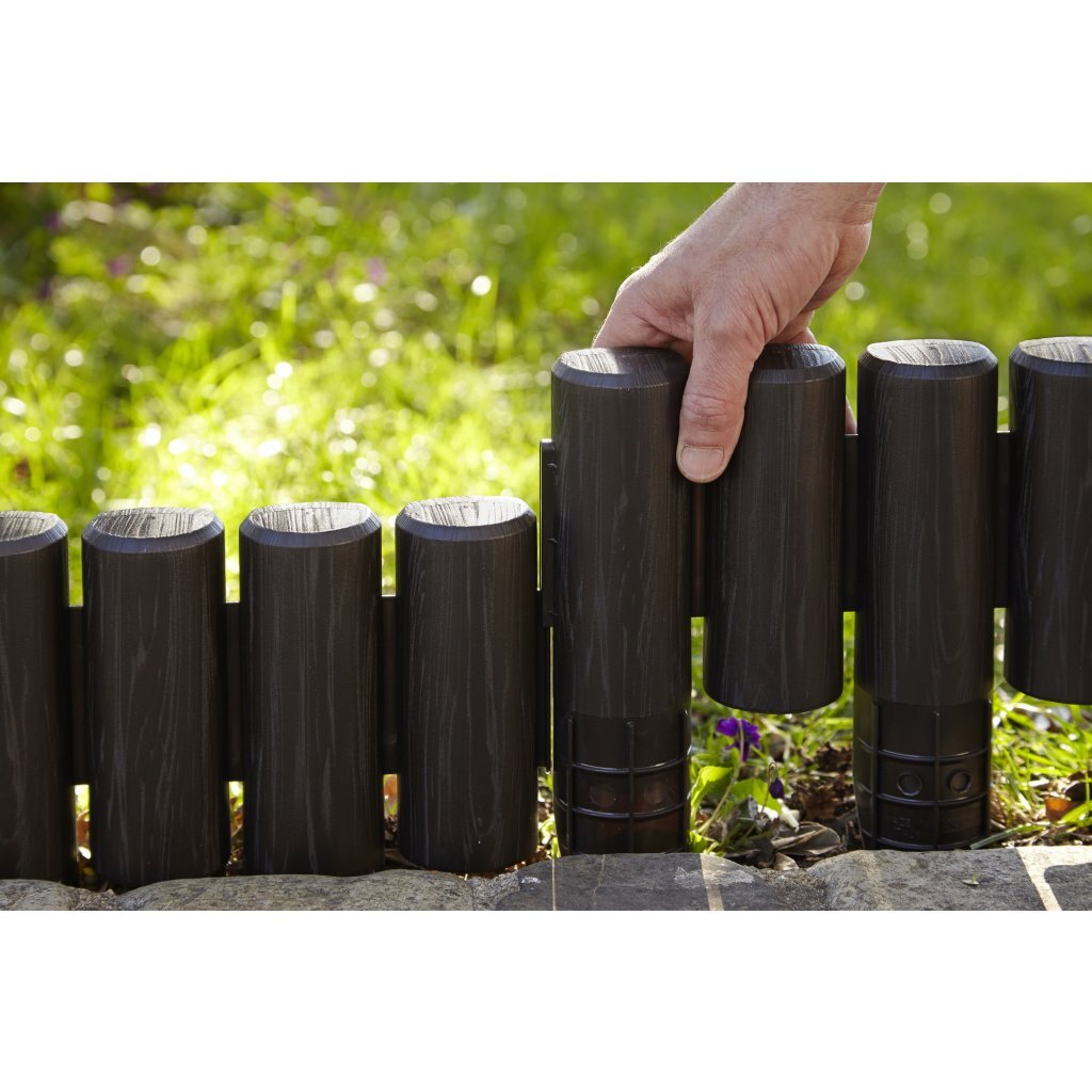 Bama Garden Modular Edging Imitation Wood 38.5x15 cm 6 Pieces Brown