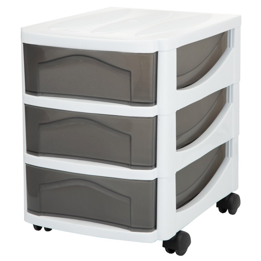 Bama Big Hobby Drawer System 3 Drawers 30x30x40 cm White/Grey