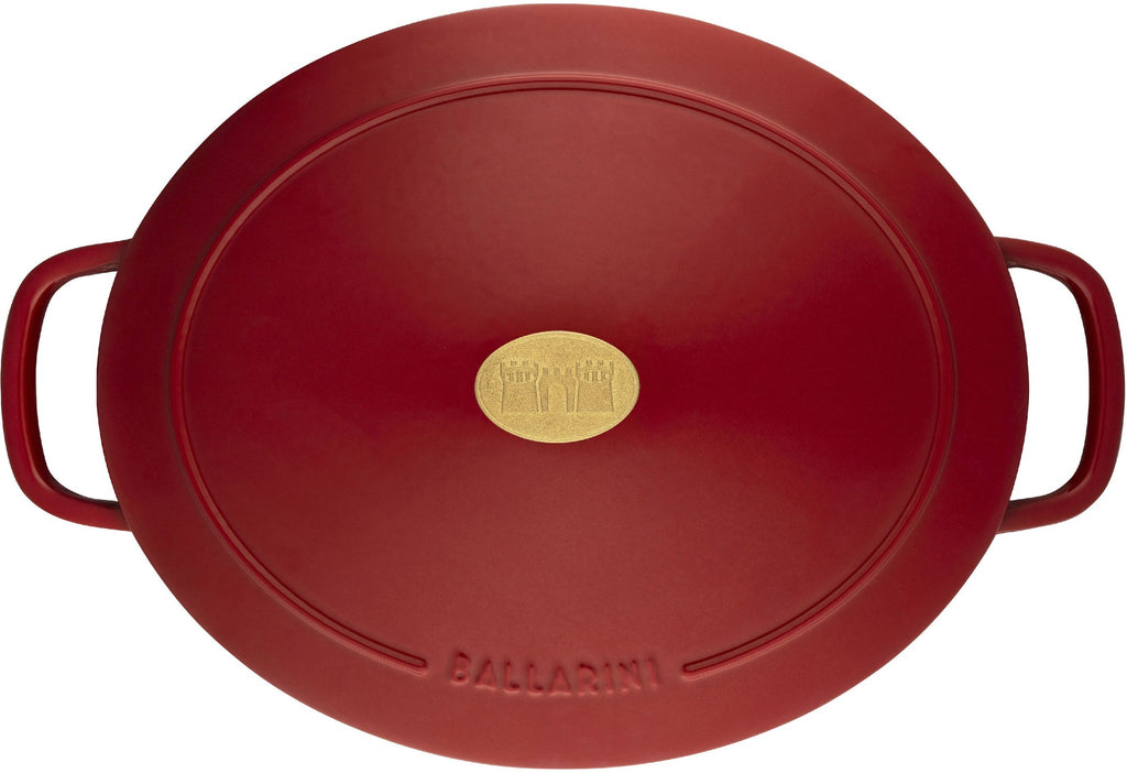Ballarini Bellamonte Oval Cast Iron Pot - Red  5.5 ltr