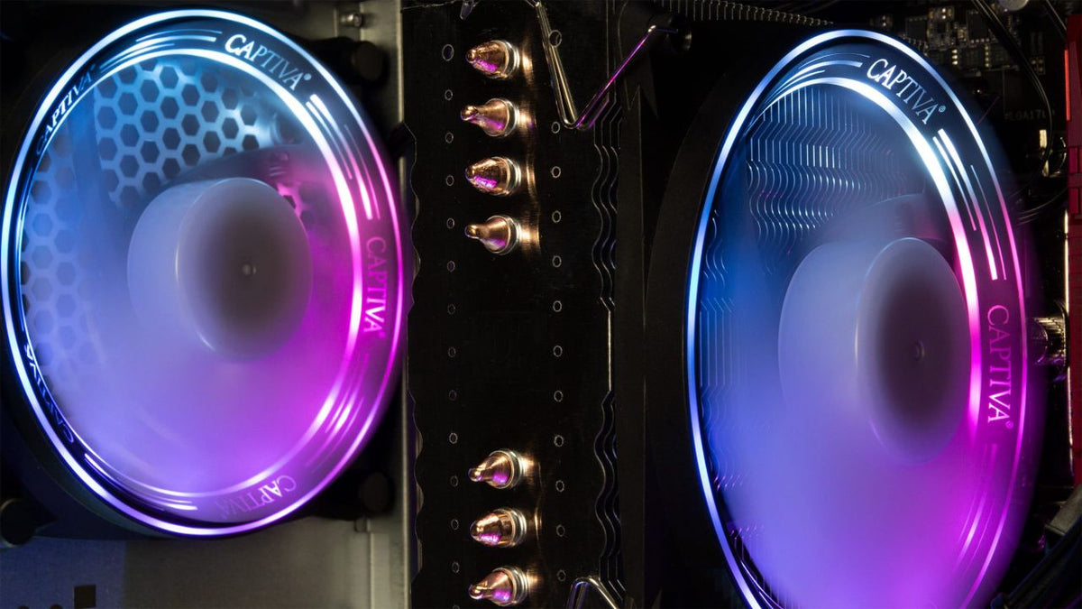 Captiva Gaming AG 122 RGB PC Case AMD Ryzen 5 5600 G A520M Motherboard 32 GB DDR4 500 GB NVMe SSD