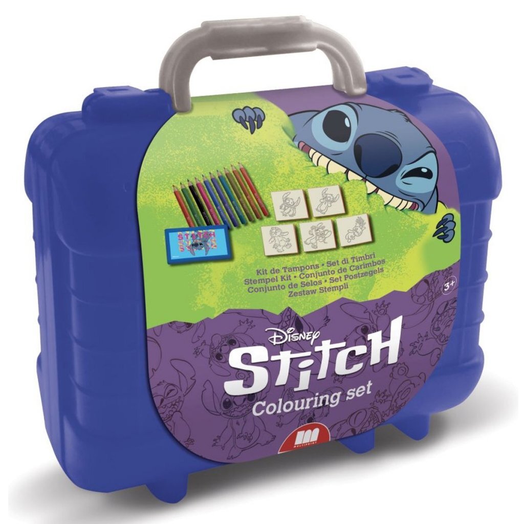 Disney Stitch Color Stamp Suitcase Set