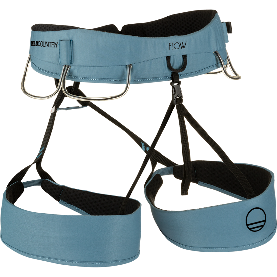 WILD COUNTRY Flow Harness 2.0 Deepwater Black M - Comfortable and Adjustable for Climbing 2.0-deepwater-black-m