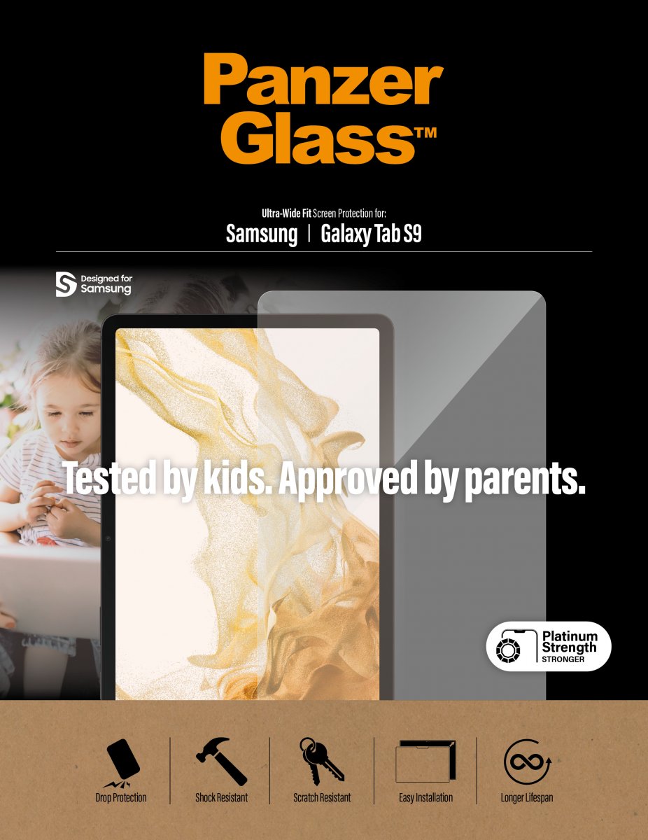 PanzerGlass Screen Protector for Samsung Galaxy Tab S9 Ultra-Wide Fit