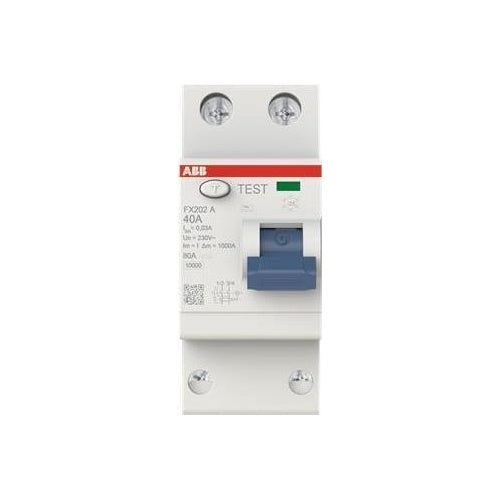 ABB FI-Schutzschalter FX202A-40/0.03 2P Typ A 40A 30mA (2CSF202165R1400) afbeelding 1