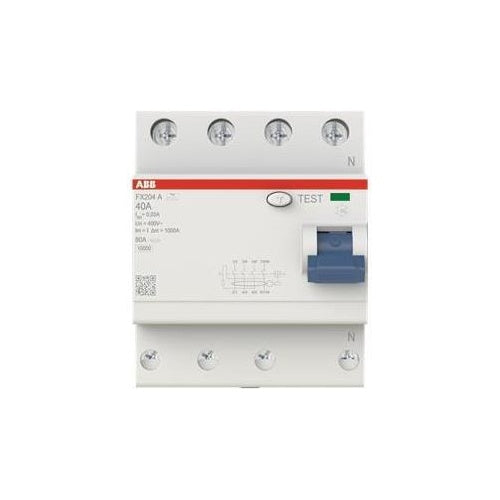 ABB FI-Schutzschalter FX204A-40/0.03 4P Typ A 40A 30mA (2CSF204165R1400) afbeelding 1